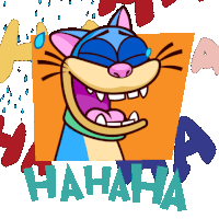 Gif animé rire chat